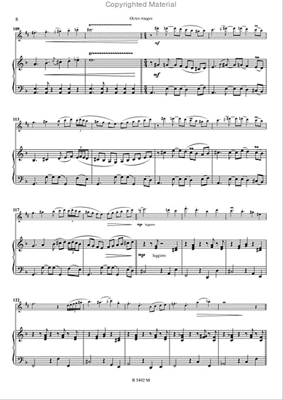 Ocres rouges Piano Accompaniment scores gallery preview page 6