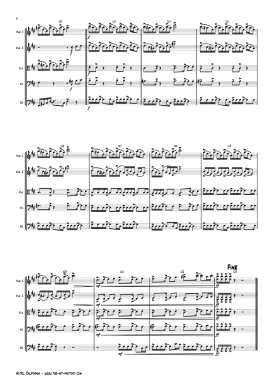 Hotel California String Orchestra scores gallery preview page 6