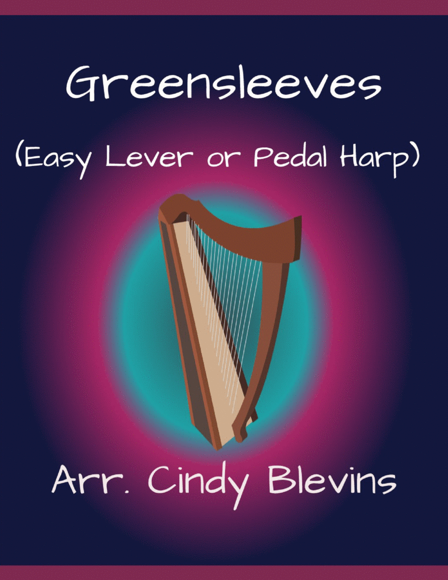 Greensleeves, for Easy Harp Solo Harp scores gallery preview page 1