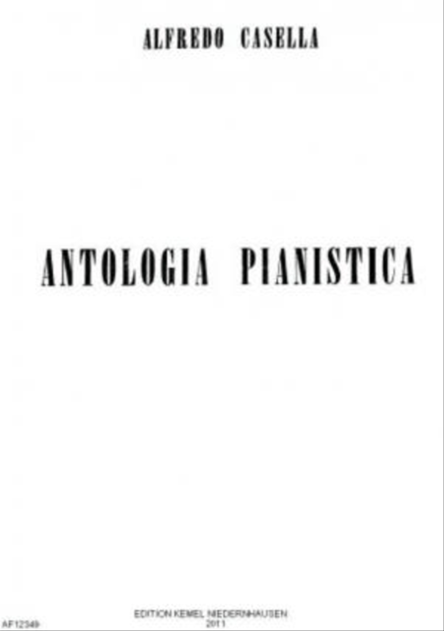 Antologia pianistica Casella, Alfredo, ed Piano Solo scores gallery preview page 1