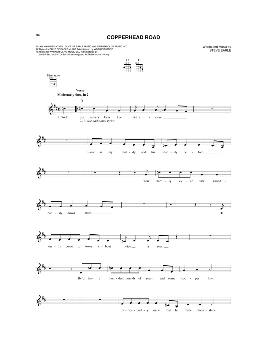 Copperhead Road Mandolin scores gallery preview page 1