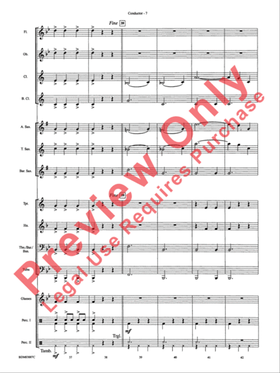 Waltz for Band and Water Glasses (with Apologies to Johann Strauss) Concert Band scores gallery preview page 10