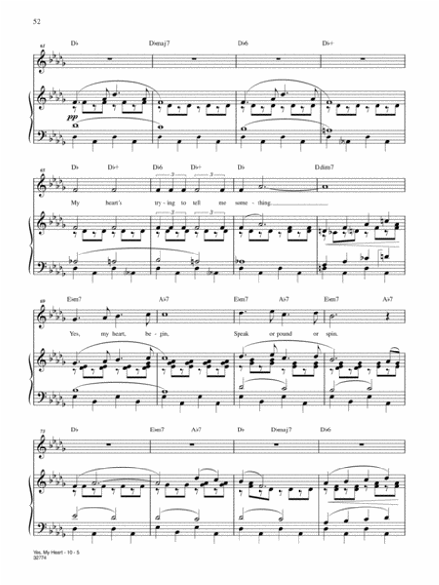 Yes, My Heart Yes, My Heart Piano, Vocal, Guitar scores gallery preview page 5