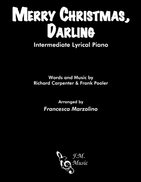 Merry Christmas, Darling (Intermediate Lyrical Piano) image number null