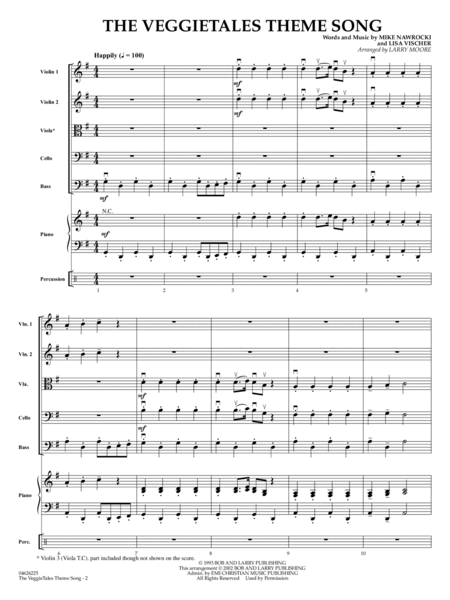 The VeggieTales Theme Song (arr. Larry Moore) - Full Score