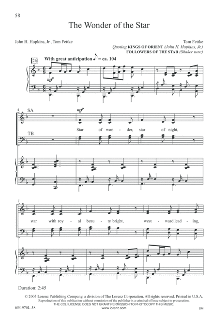 A Great and Mighty Wonder 4-Part scores gallery preview page 59
