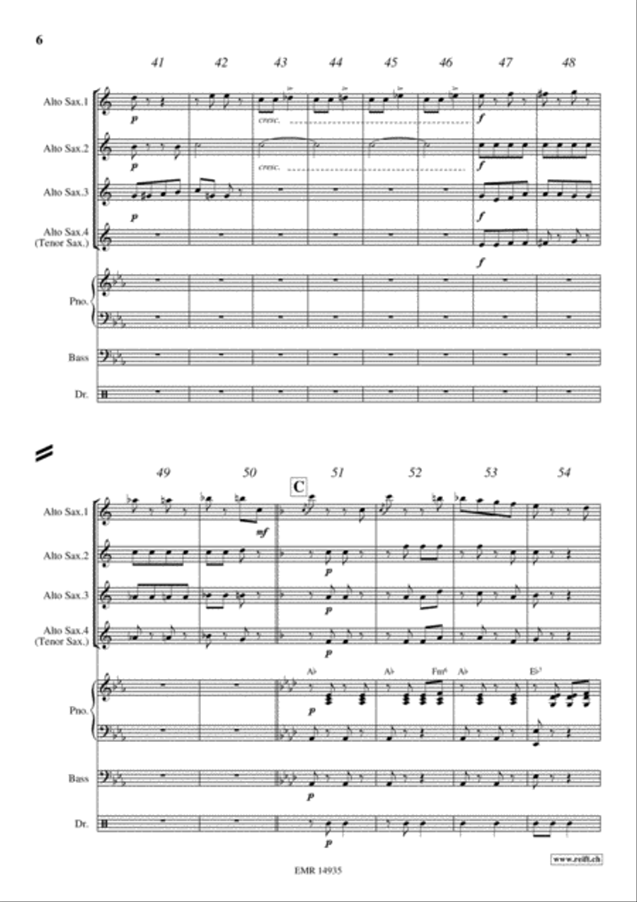 Tritsch-Tratsch Polka Alto Saxophone scores gallery preview page 6