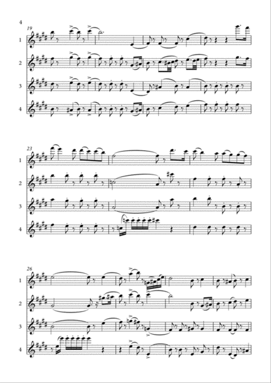 ARIAS for FLUTE CHOIR Caro Nome from Rigoletto - VERDI ARIAS for FLUTE CHOIR Caro Nome from Rigoletto - VERDI Woodwind Quartet scores gallery preview page 4
