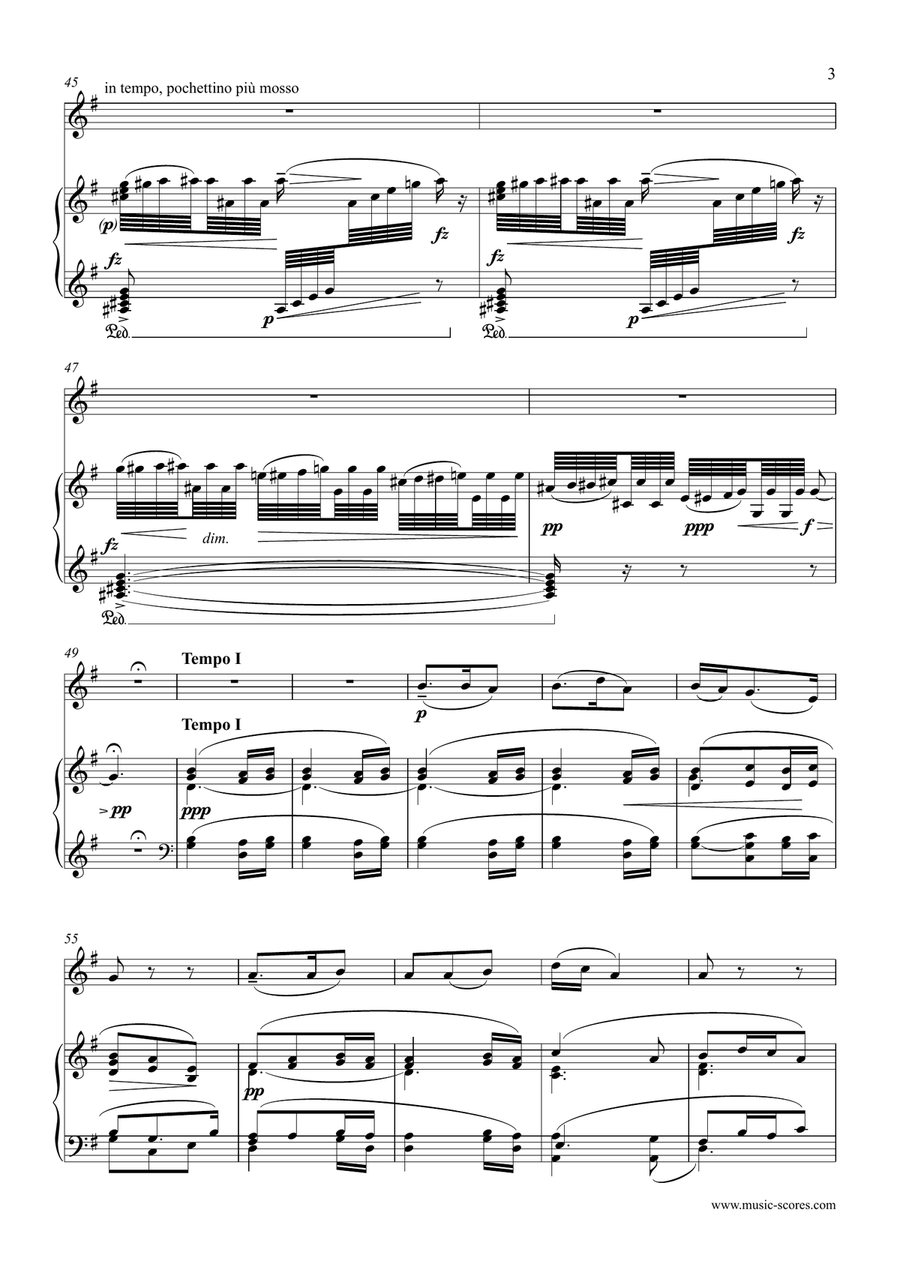 Song to the Moon - Violin and Piano Violin Solo scores gallery preview page 3