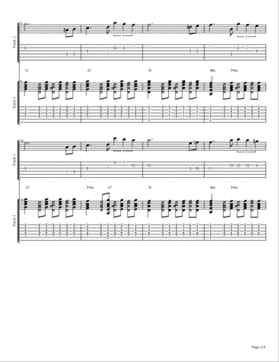 Garden Of Beloved Osho (II Part with chords & Percussion) Large Ensemble scores gallery preview page 2