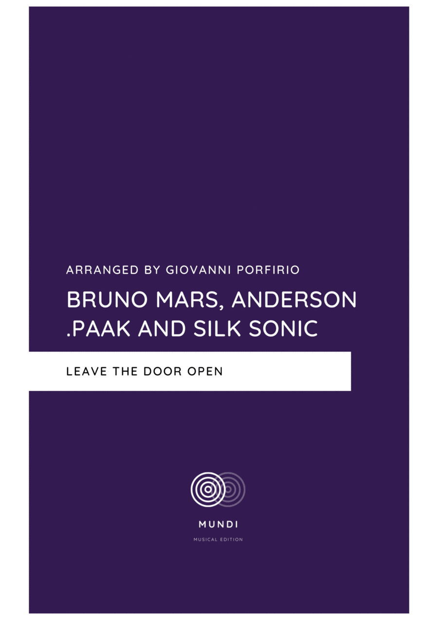 Leave The Door Open Flute Solo scores gallery preview page 1
