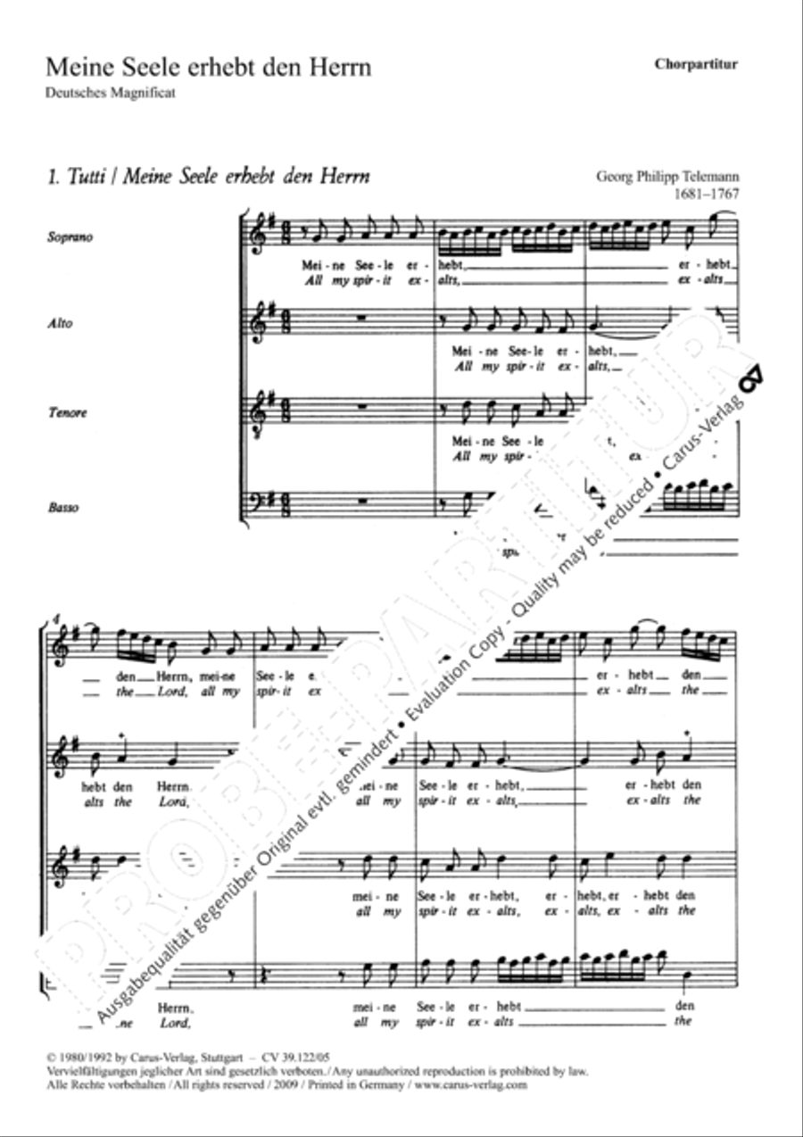 All my spirit exalts (With my spirit I praise the Lord) 4-Part scores gallery preview page 2