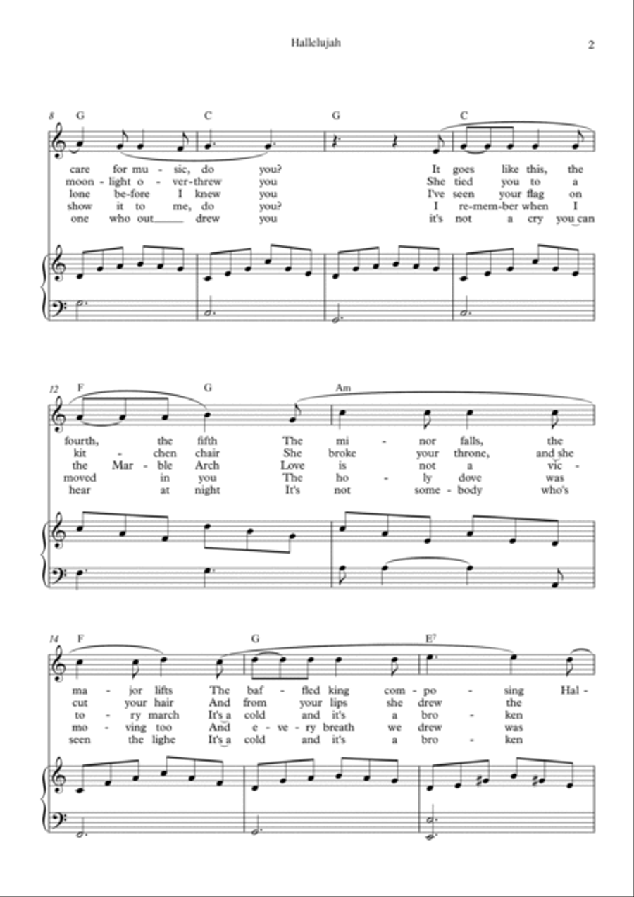 Hallelujah Voice scores gallery preview page 2