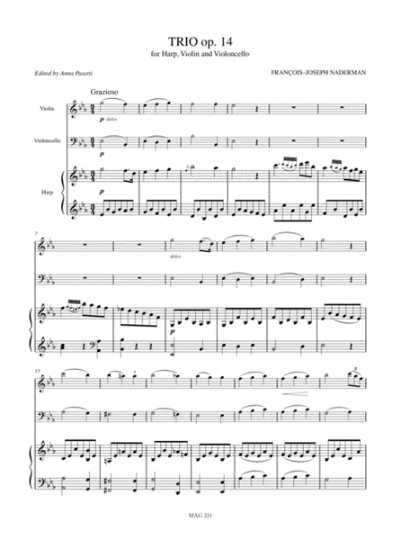 Trio Op. 14 for Harp, Violin and Violoncello