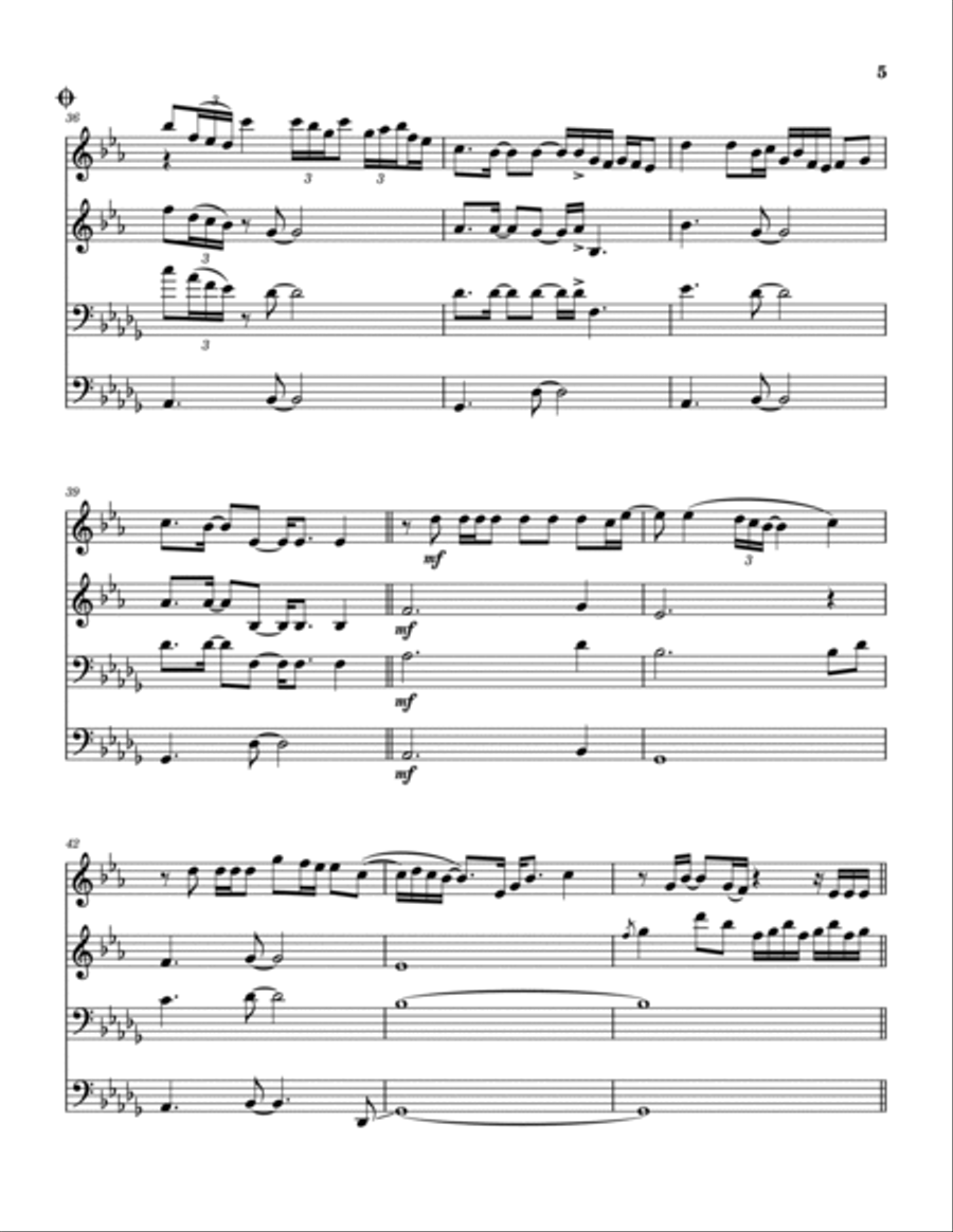 Standing Room Only Brass Quartet scores gallery preview page 6