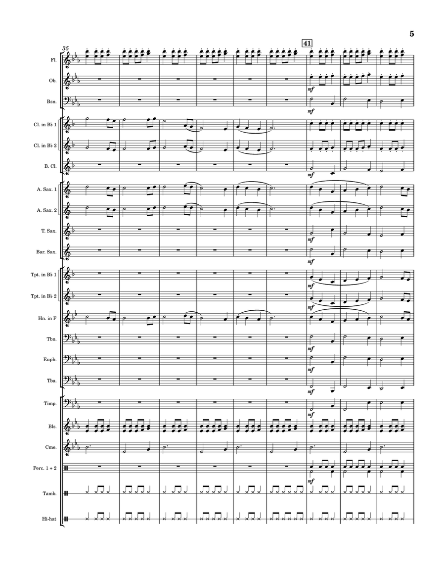 Victory Fanfare For Concert Band Concert Band scores gallery preview page 5