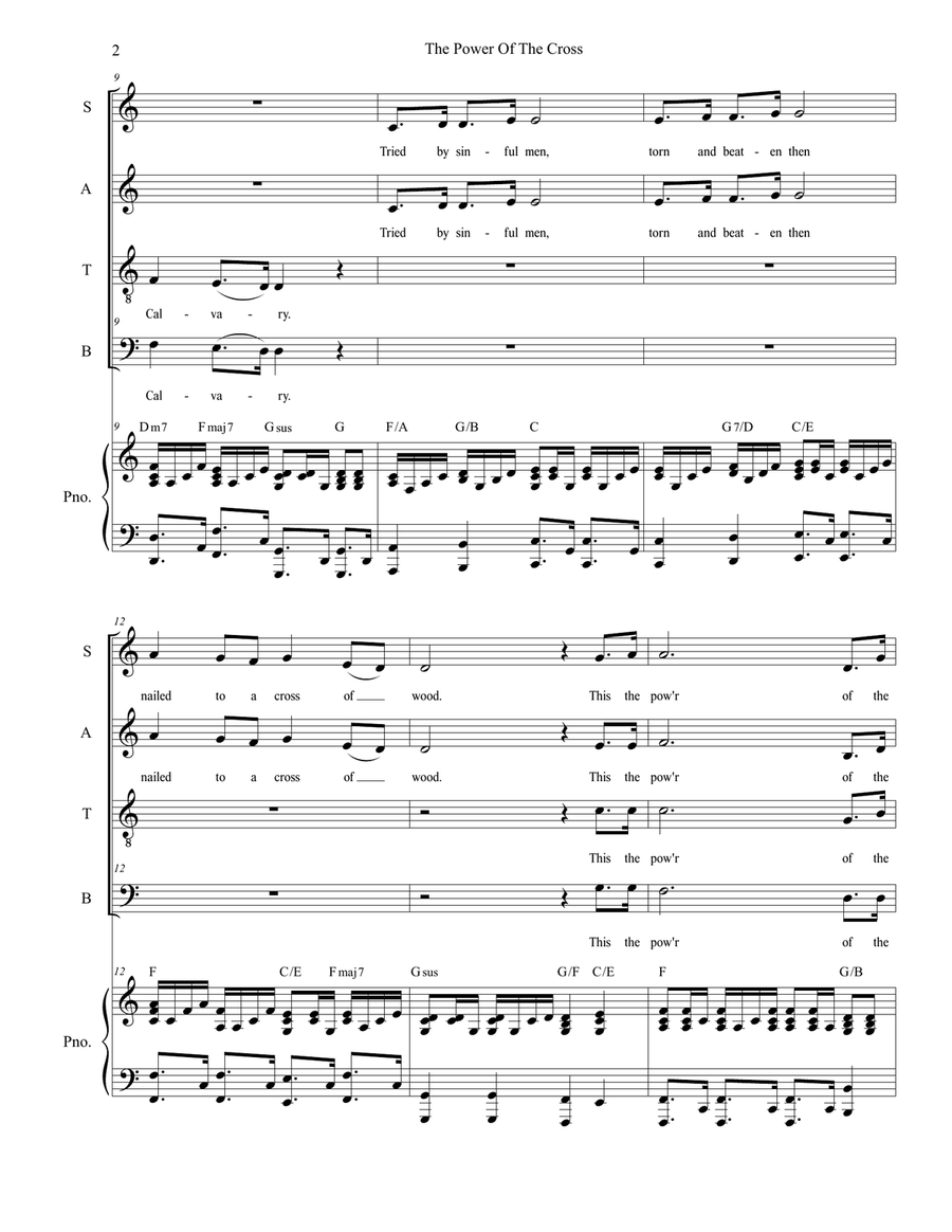 The Power Of The Cross (Oh To See The Dawn) 4-Part scores gallery preview page 2