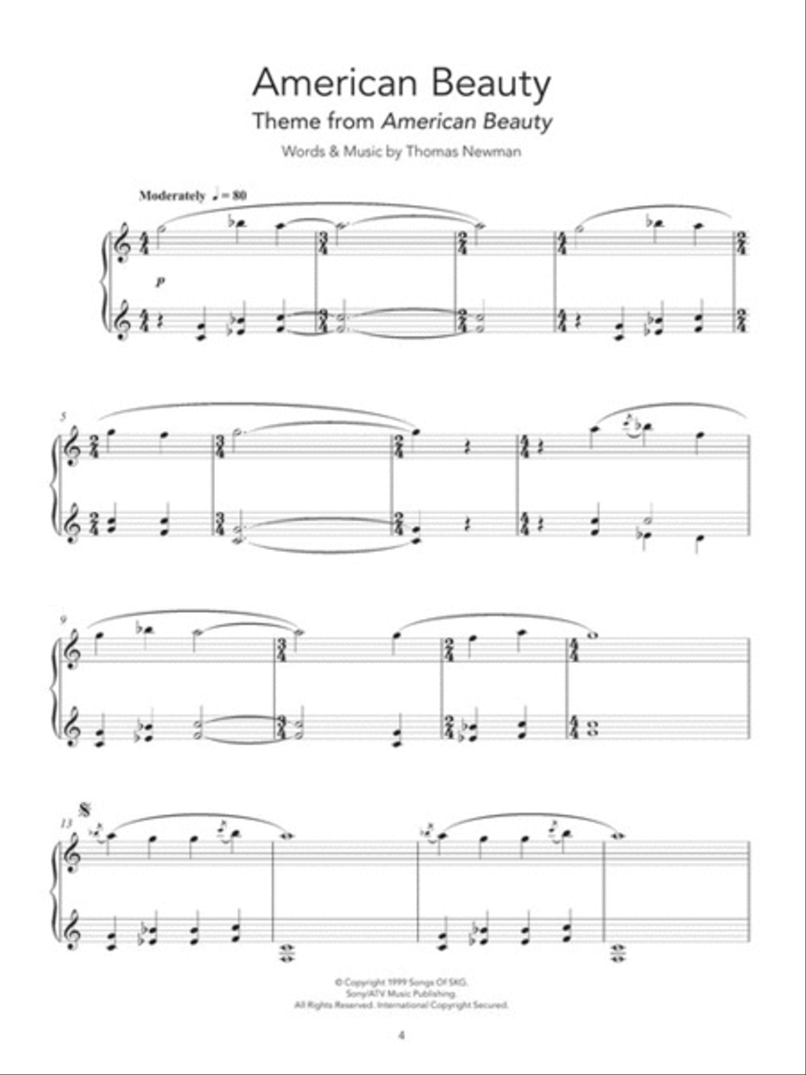 Peaceful Piano Solos Piano Solo scores gallery preview page 3