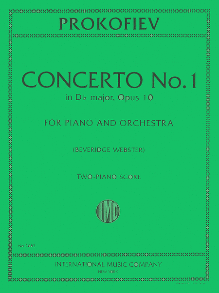 Concerto No. 1 in D flat major, Op. 10 for Piano and Orchestra (WEBSTER) (2 copies required)