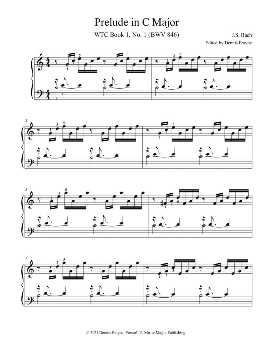 Prelude in C Major, WTC Book 1, No. 1 (BWV 846)
