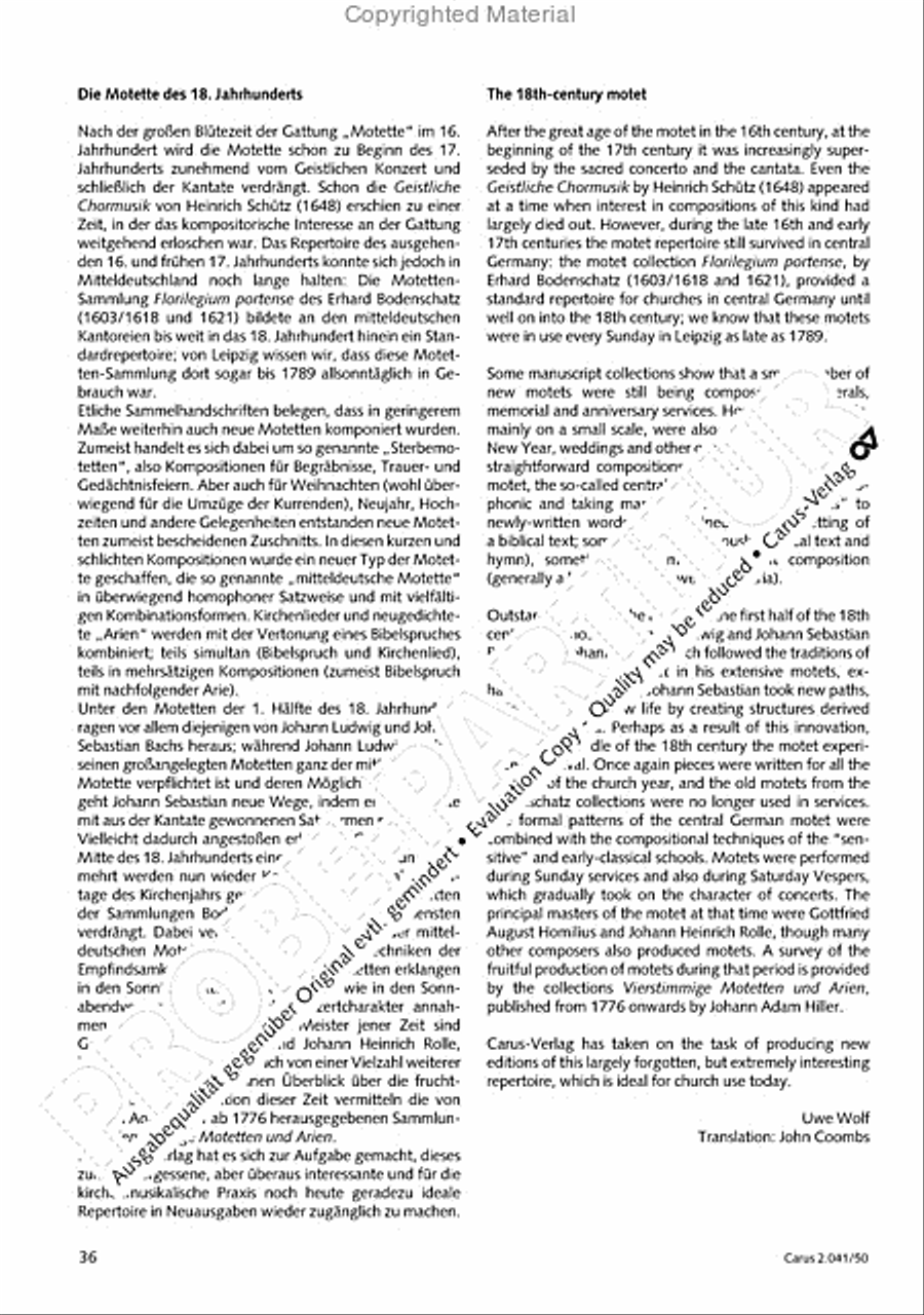 Motets and arias for choirs collected and edited by Johann Adam Hiller, vol. 5 Voice Solo scores gallery preview page 37