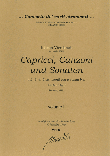 Capricci, canzoni und sonaten (ander Theil) (Rostock, 1641)