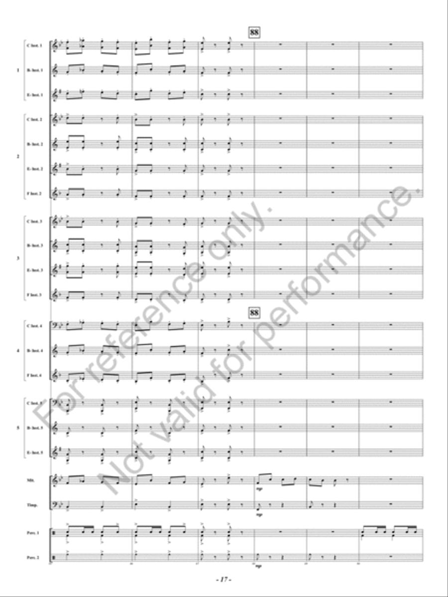 Infernal Galop Concert Band scores gallery preview page 18