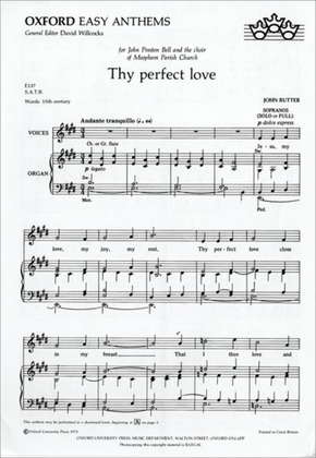 Thy perfect love