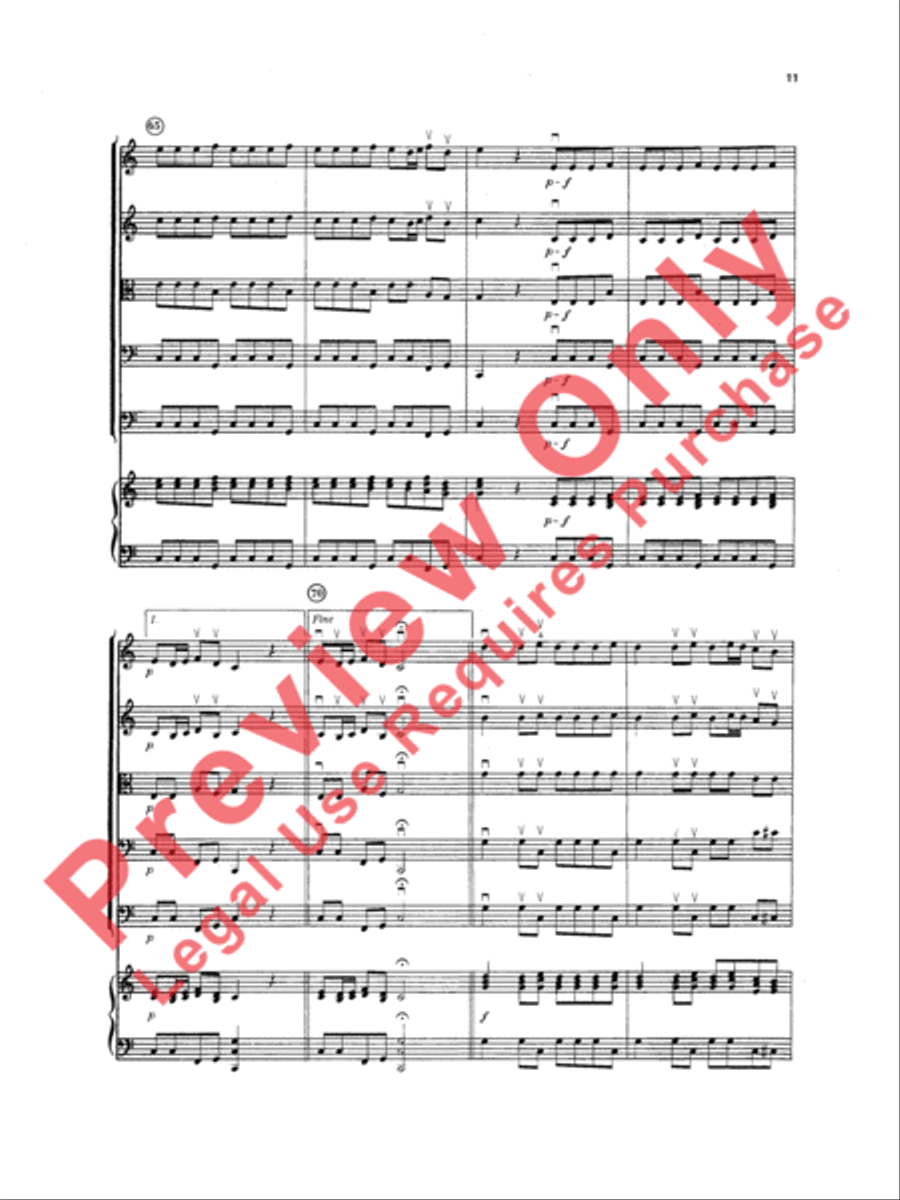 The Four Seasons (Spring, Winter, Autumn) String Orchestra scores gallery preview page 12