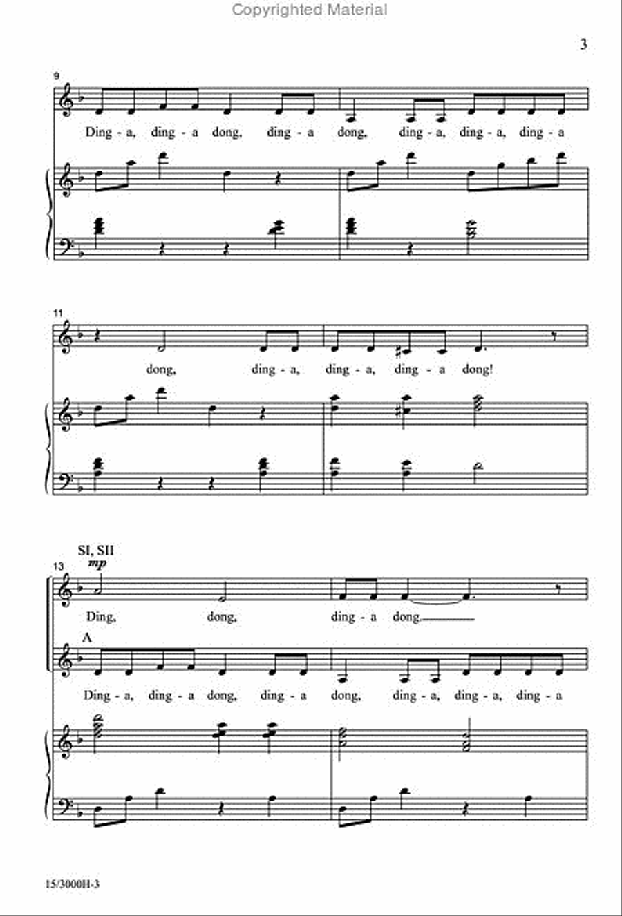 Sing Ding-a Ding-a Dong SSA scores gallery preview page 3