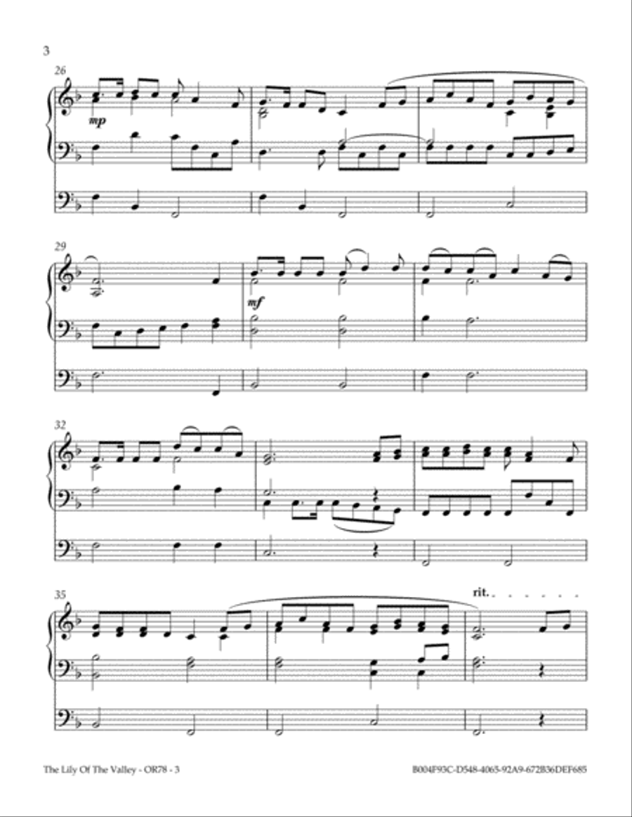 The Lily Of The Valley Organ Solo scores gallery preview page 4