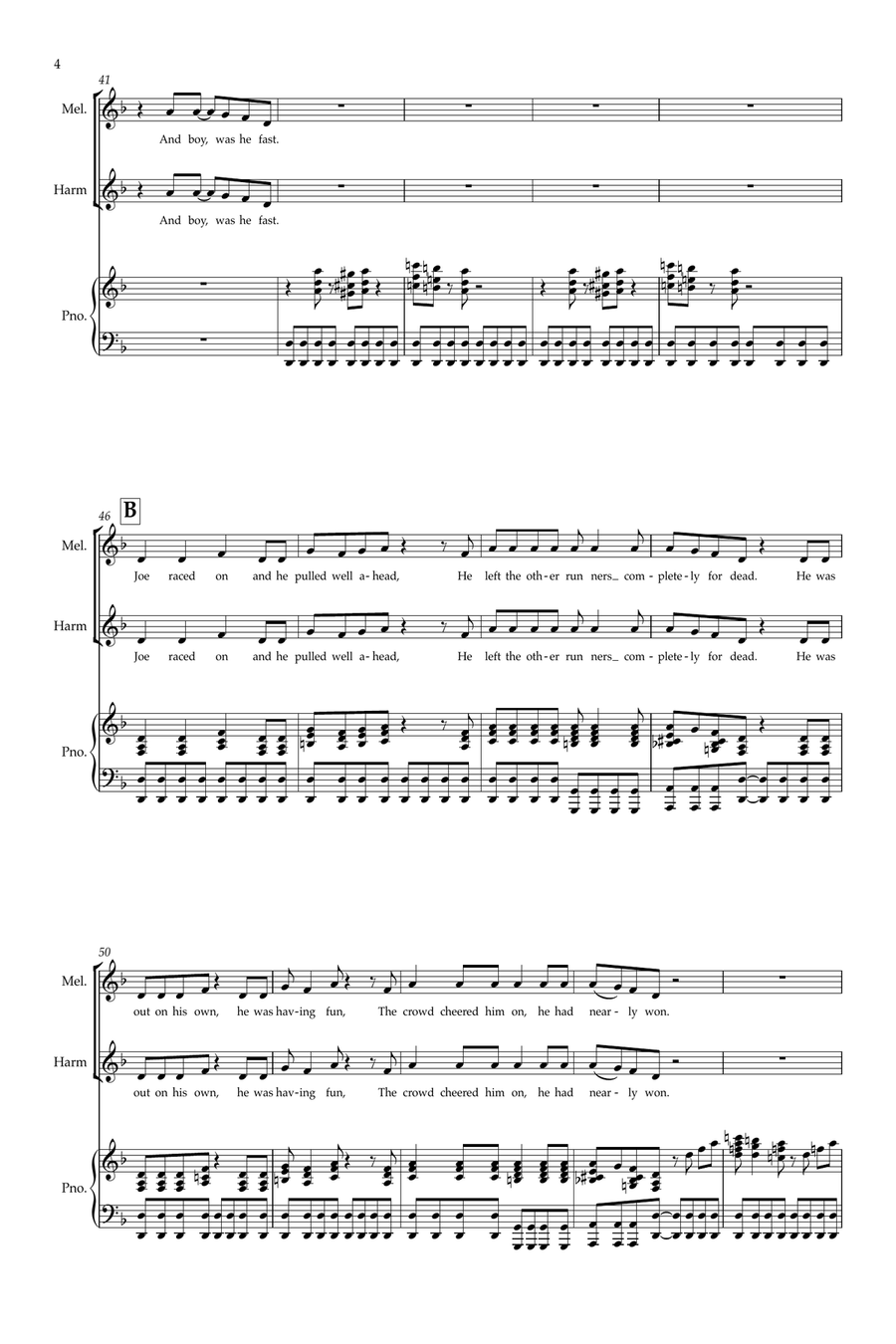 The Legend Of Joe Stevens, King Of The Track Choir scores gallery preview page 4