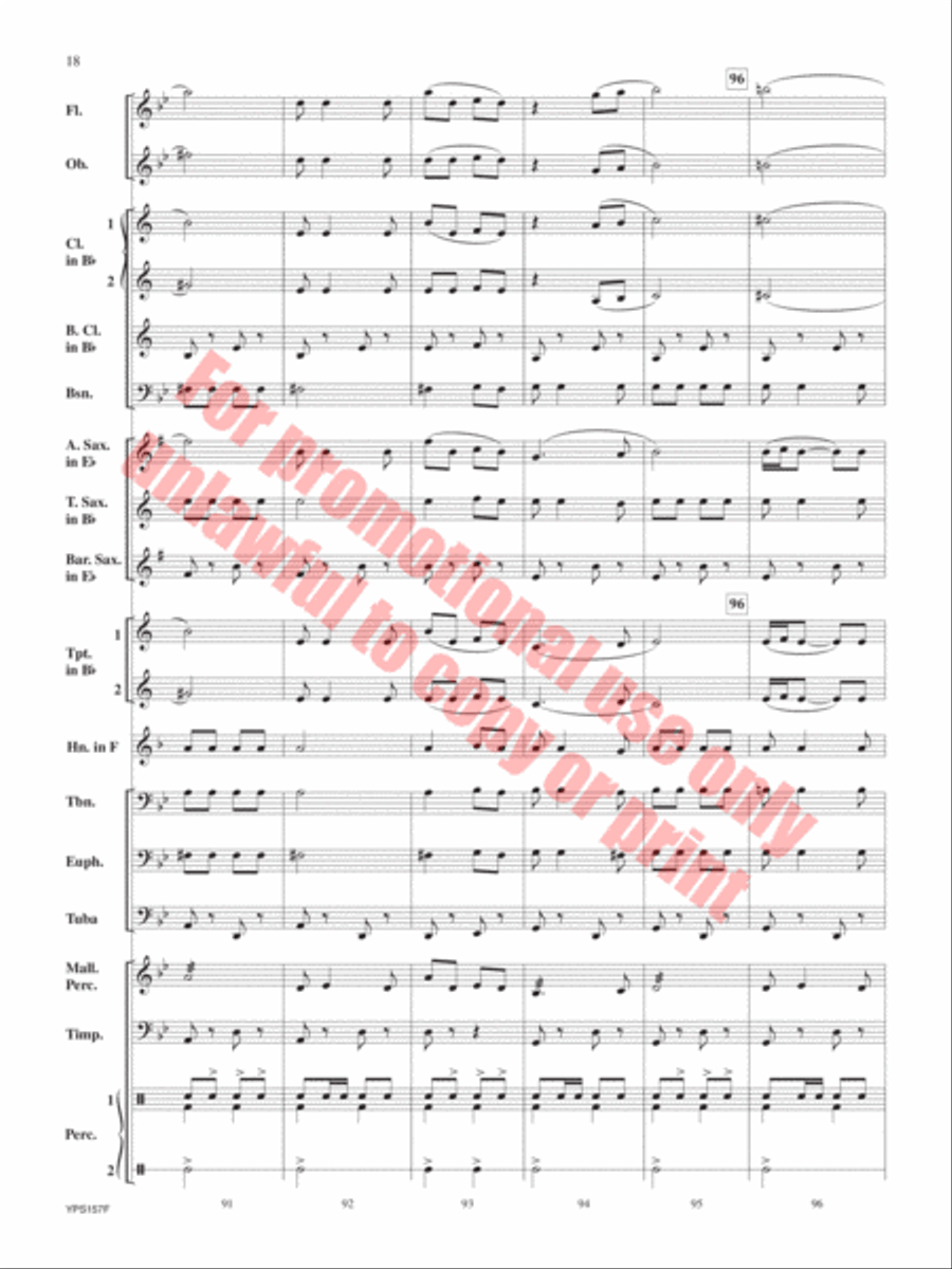 The Red Cape Concert Band scores gallery preview page 19