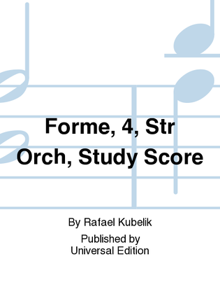 Book cover for Forme, 4, Str Orch, Study Score