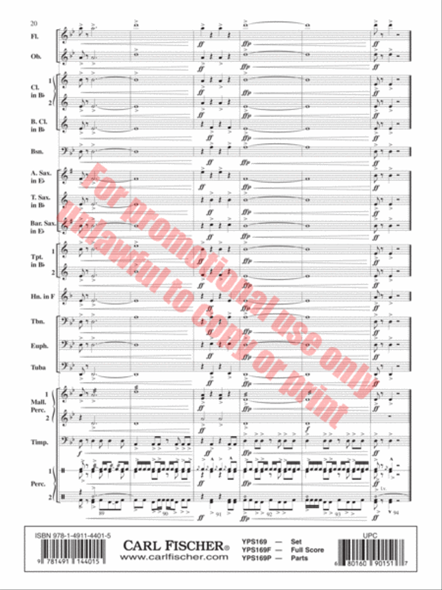 Fracas Concert Band scores gallery preview page 21