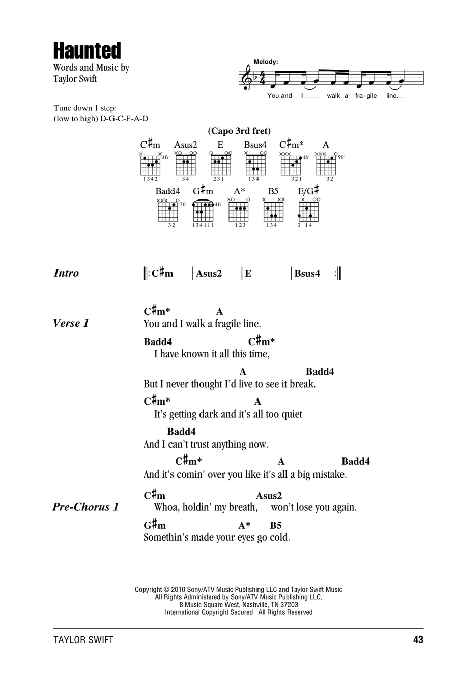 Haunted Acoustic Guitar scores gallery preview page 1