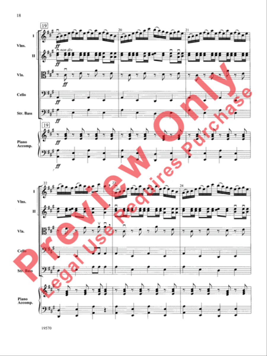 Johnny Appleseed Suite String Orchestra scores gallery preview page 19