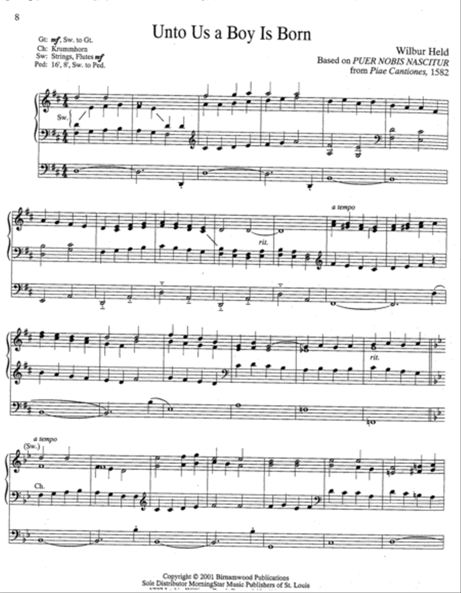 Christmas Comes Again, Set 2 Organ scores gallery preview page 4