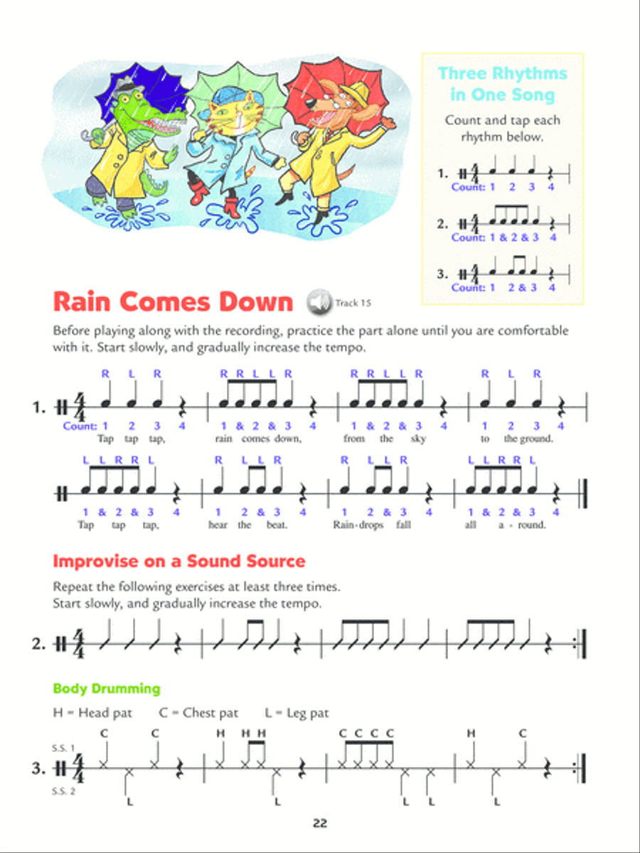 Alfred's Kid's Drum Course, Book 1 Percussion scores gallery preview page 5