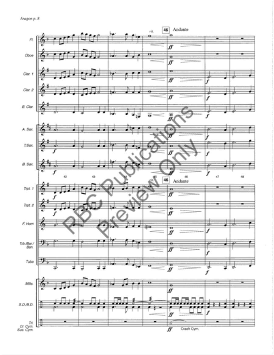 Aragon Concert Band scores gallery preview page 11