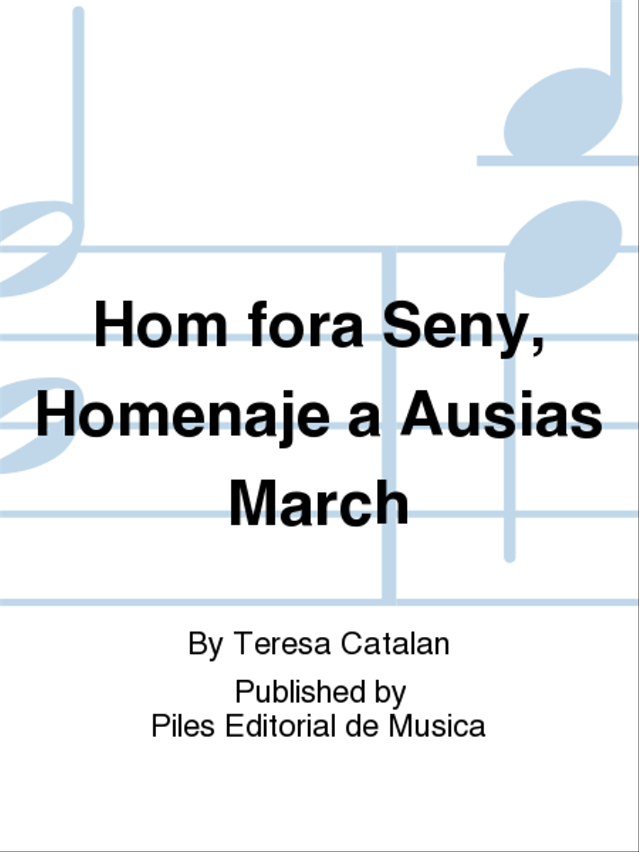 Hom fora Seny, Homenaje a Ausias March Piano scores gallery preview page 1