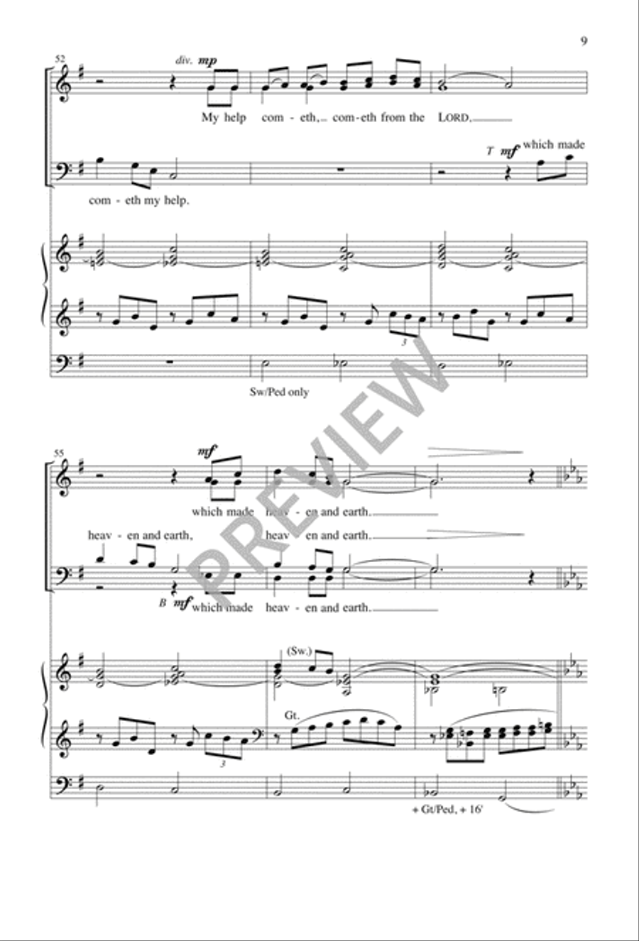 My Help Cometh from the Lord 4-Part scores gallery preview page 10