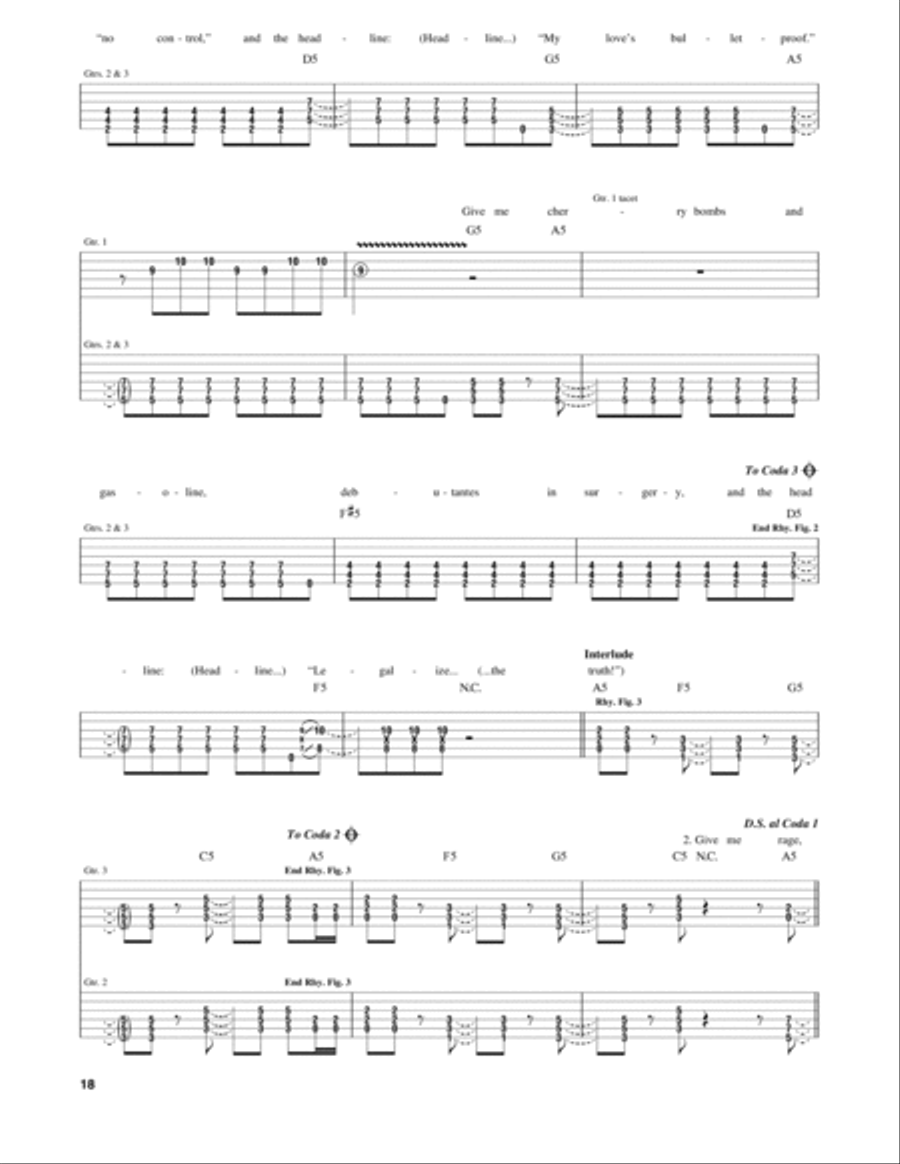 Revolution Radio Electric Guitar scores gallery preview page 4