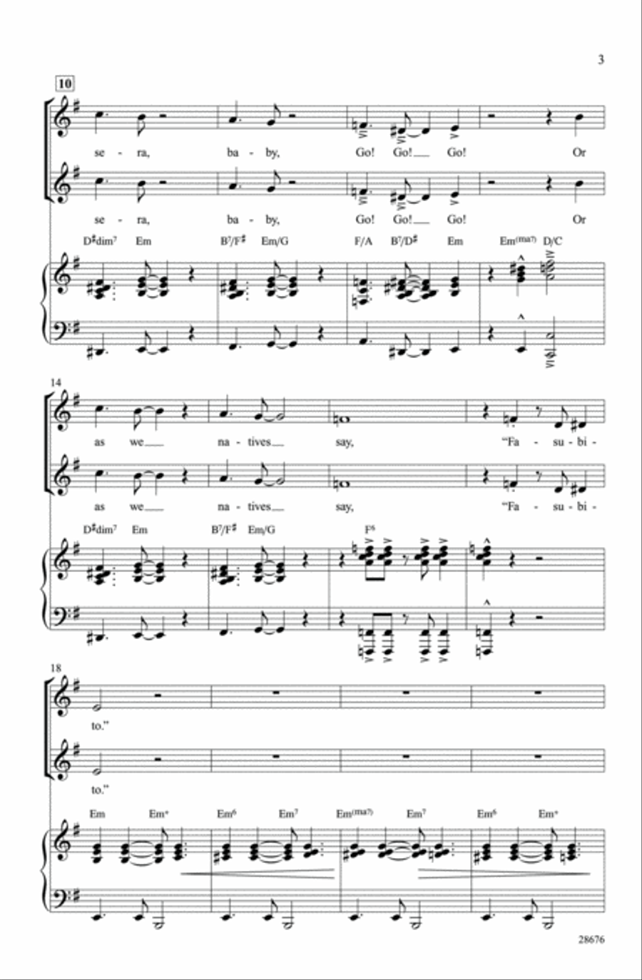 It Had Better Be Tonight Women's Choir scores gallery preview page 3