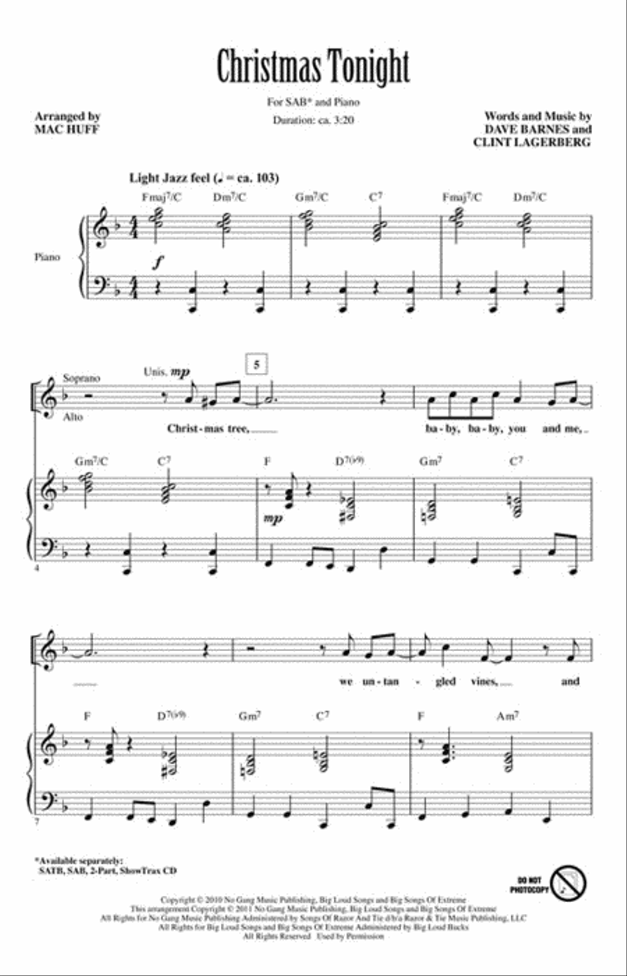 Christmas Tonight Christmas Tonight 3-Part scores gallery preview page 2