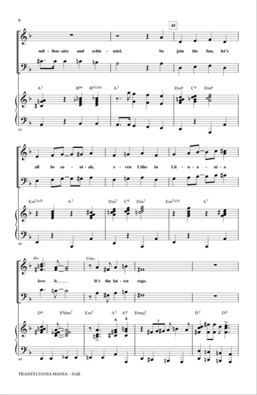 Transylvania Mania Transylvania Mania 3-Part scores gallery preview page 5