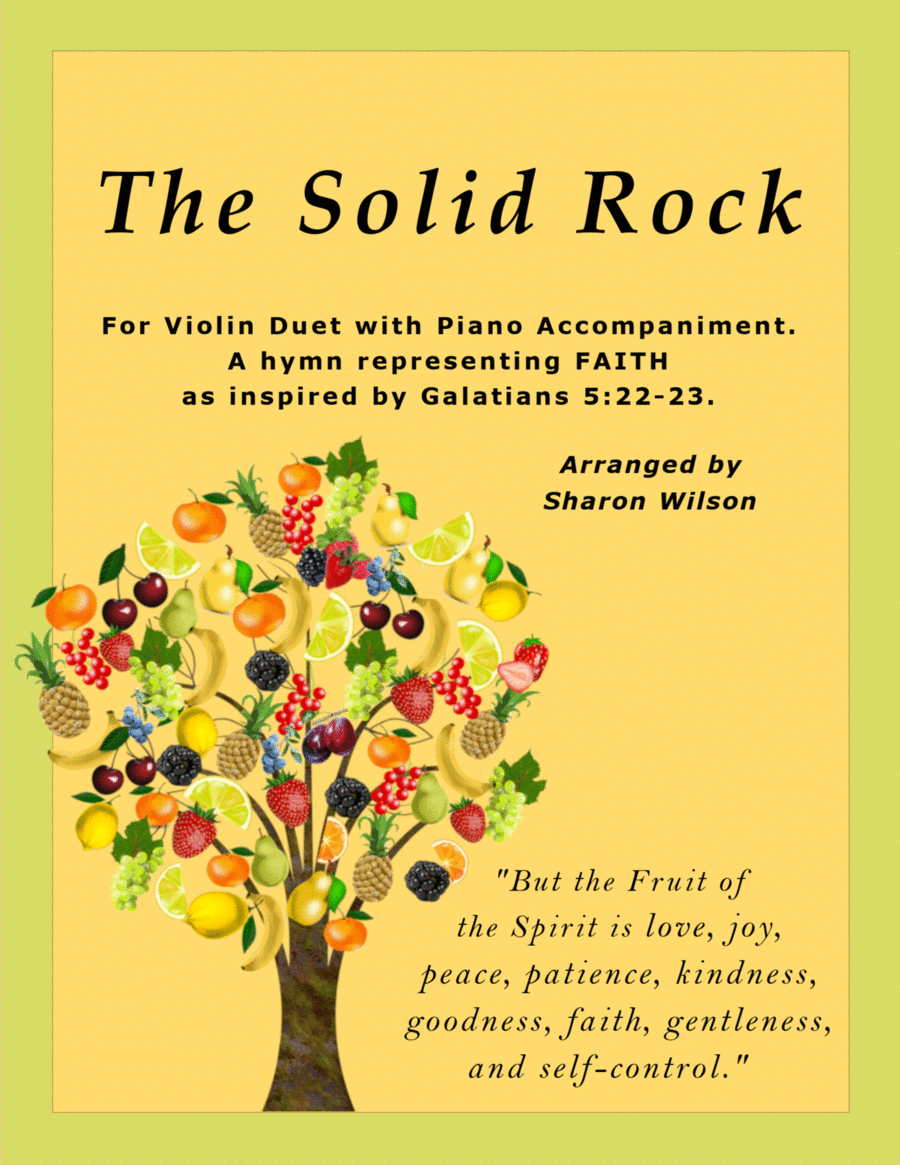 The Solid Rock (Violin Duet with Piano Accompaniment) String Duet scores gallery preview page 1
