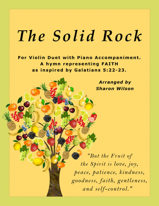 Book cover for The Solid Rock (Violin Duet with Piano Accompaniment)