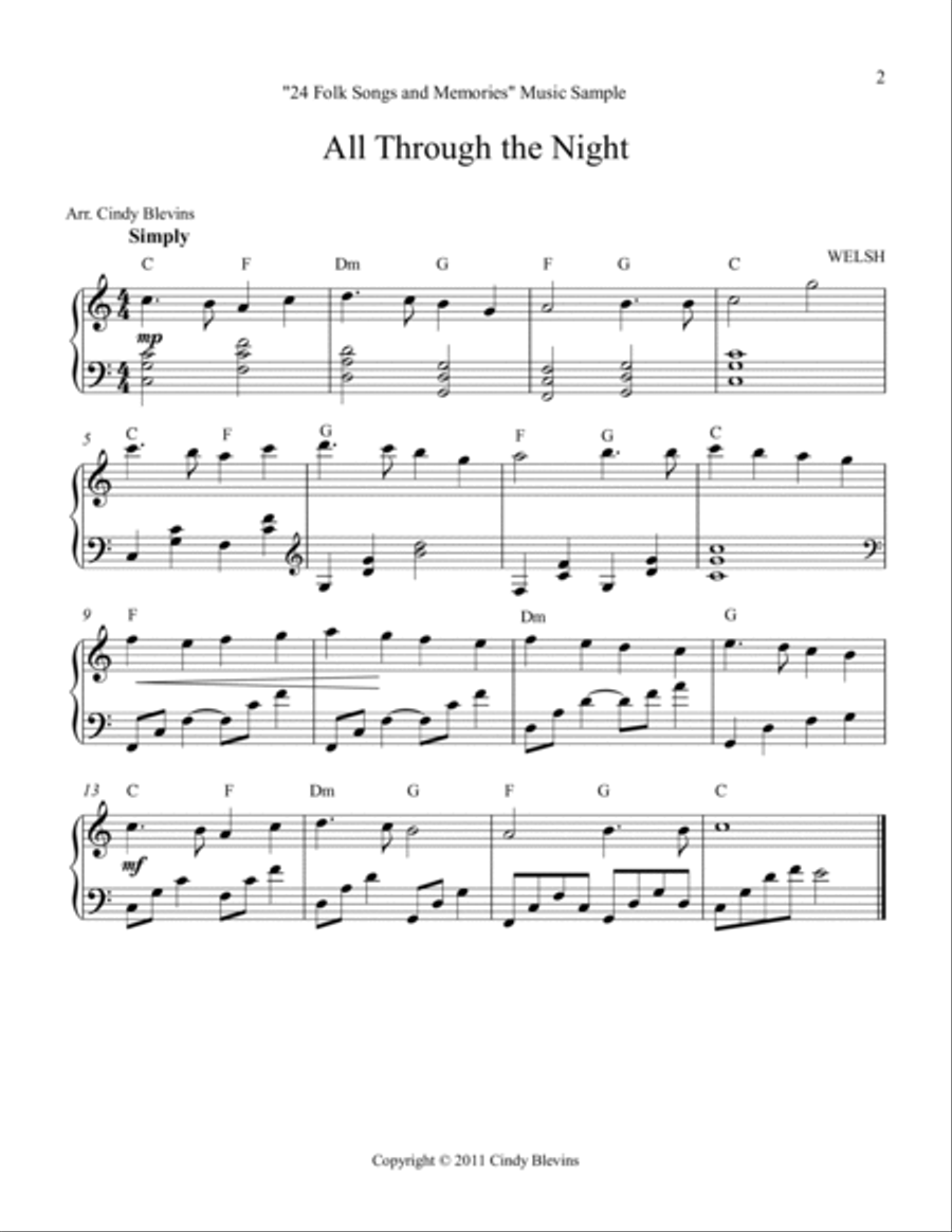 24 Folk Songs and Memories, for Lever or Pedal Harp Pedal Harp scores gallery preview page 3