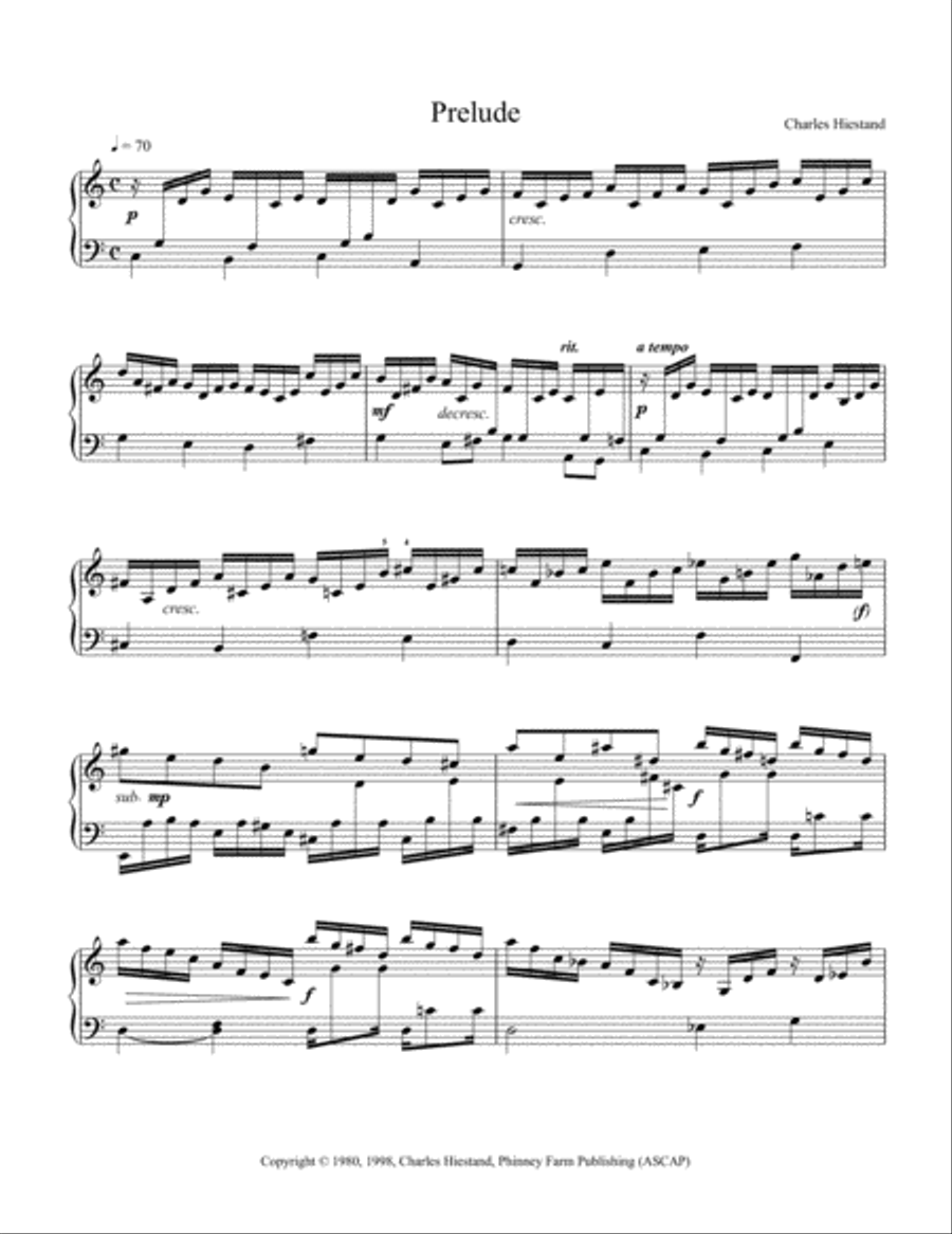 Prelude Prelude Piano Solo scores gallery preview page 1